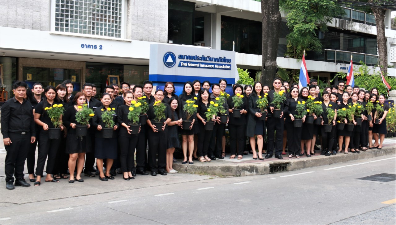 สมาคมประกันวินาศภัยไทย ปลูกดาวเรือง รำลึกในพระมหากรุณาธิคุณ รัชกาลที่ 9