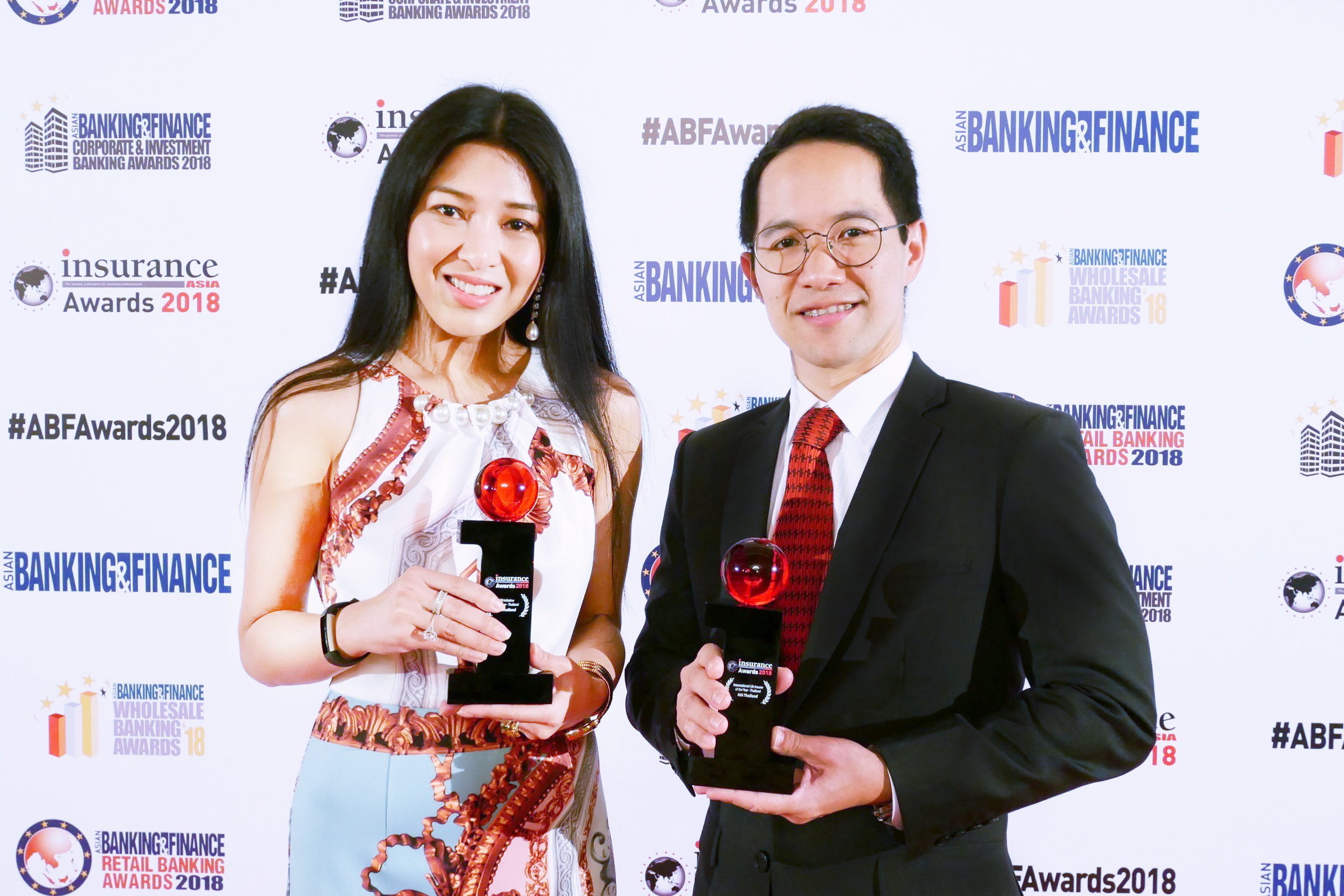 เอไอเอ ประเทศไทย คว้าสองรางวัลในงาน Insurance Asia Awards 2018 ##